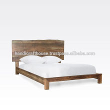 Wooden Live Edge Natürliches Finish Bett